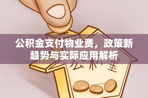 无棣公积金支付物业费，政策新趋势与实际应用解析