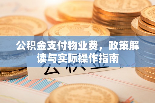 无棣公积金支付物业费，政策解读与实际操作指南