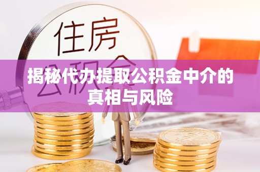 无棣揭秘代办提取公积金中介的真相与风险