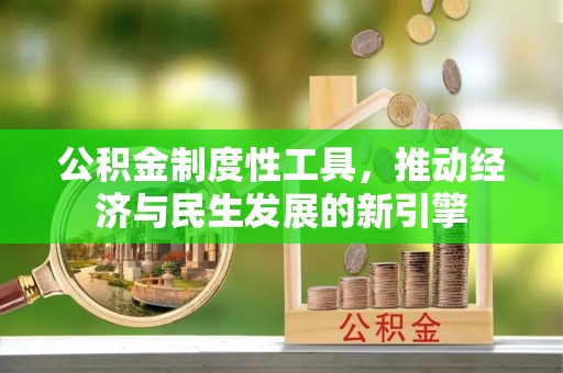 无棣公积金制度性工具，推动经济与民生发展的新引擎