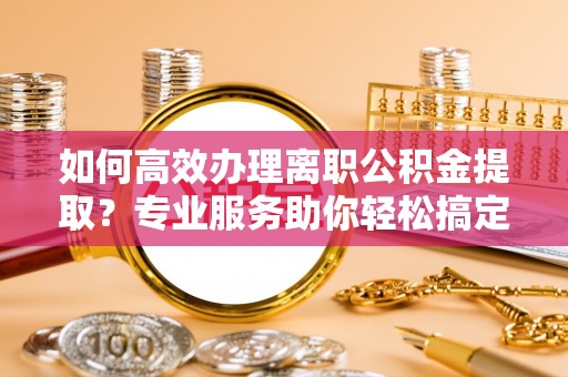 无棣如何高效办理离职公积金提取？专业服务助你轻松搞定