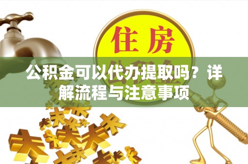 无棣公积金可以代办提取吗？详解流程与注意事项