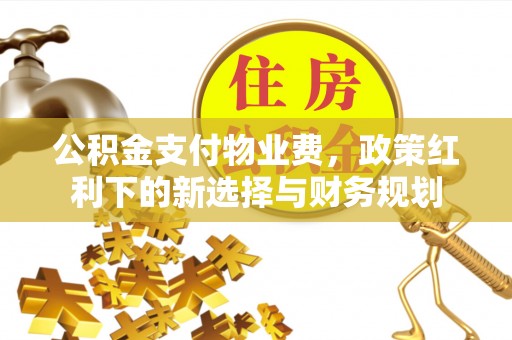 无棣公积金支付物业费，政策红利下的新选择与财务规划
