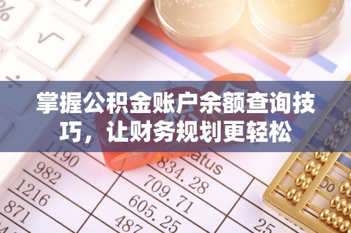 无棣掌握公积金账户余额查询技巧，让财务规划更轻松