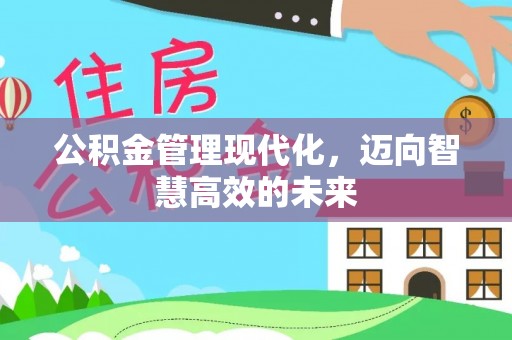 无棣公积金管理现代化，迈向智慧高效的未来