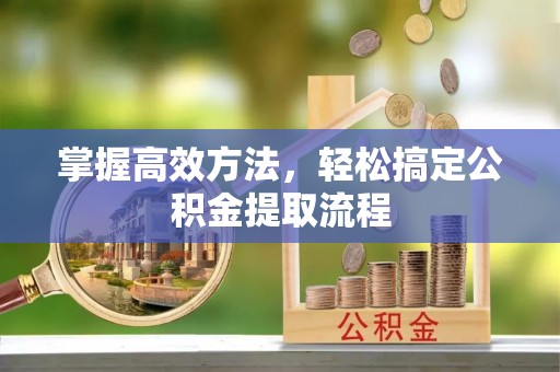 无棣掌握高效方法，轻松搞定公积金提取流程