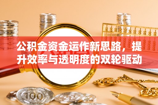 无棣公积金资金运作新思路，提升效率与透明度的双轮驱动
