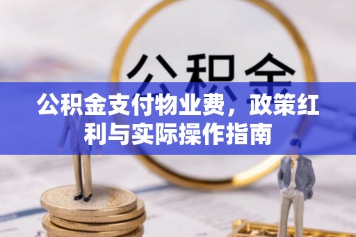 无棣公积金支付物业费，政策红利与实际操作指南