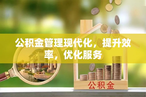 无棣公积金管理现代化，提升效率，优化服务
