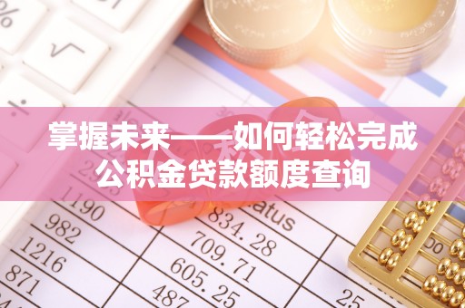 无棣掌握未来——如何轻松完成公积金贷款额度查询