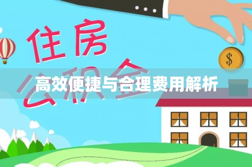 无棣高效便捷与合理费用解析